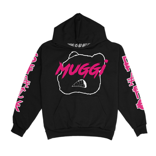 Women Muggi Hoodie Blk/Pink